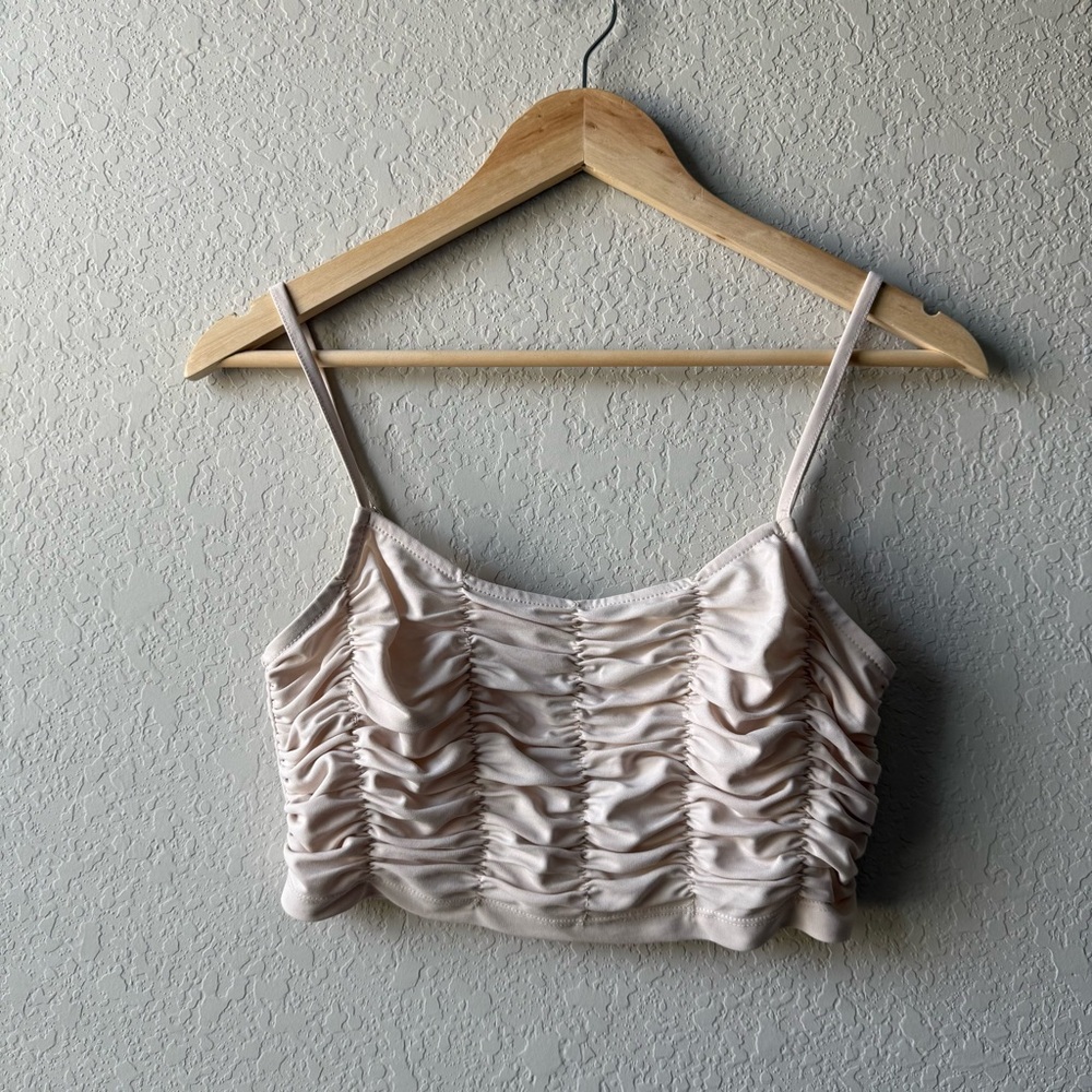 Princess‎ Polly Cream Ruched Crop Top